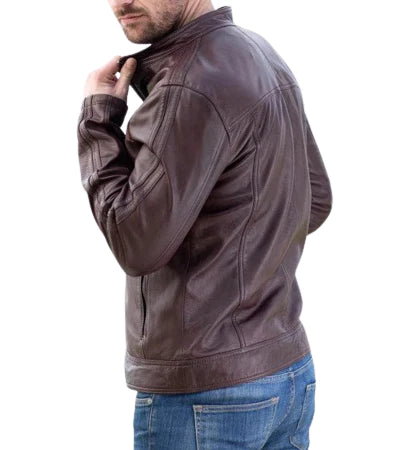 vintage brown leather jacket mens
